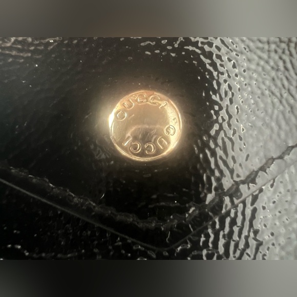 Gucci Soho Black Patent Leather Envelope Clutch - Picture 3 of 6